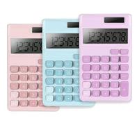 Mini calculatrice portable : compacte, durable, double alimentation, couleurs vives, écran LCD clair pour des calculs faciles