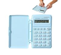 Mini calculatrice - Pro | Calculatrice numérique de poche avec couvercle | 10 x 6 cm pour étudiants, enseignants, comptables, casiers, examens, bureau, matériel d'affaires | 2026 Pro