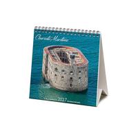 MINI CALENDRIER CHEVALET 2027 CHARENTE MARITIME - FORT BOYARD - LA ROCHELLE - ILE DE RE - FORMAT 16X16 (AJZ56)+ offert un agenda de poche 2027