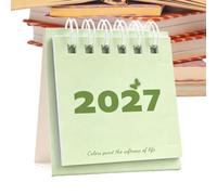 Mini Calendrier de Bureau 2027 Organiseur Familial Compact Décoration | Calendrier de Bureau pour Maison Dortoir Hôtel Chambre et Appartement en Intérieur