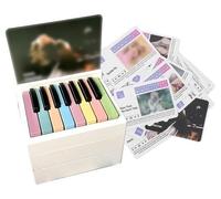 Mini-calendrier musical pour piano, avec boîtier en plastique - 52 morceaux de musique - 2025 - Calendrier jouable - Format mini