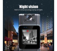 Mini caméra corporelle 4K UHD avec enregistrement audio et vidéo, grand angle de 150°, objectif orientable à 180°, autonomie de 7 heures, Wi-Fi, écran TFT de 1,54 pouces