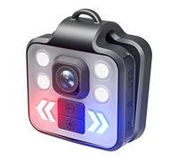 Mini Caméra D'action, Mini Caméra de Vision Nocturne HD étanche IP65, Mini Caméra DV Illuminée Multifonctionnelle, Enregistrement Vidéo Continu, pour le Sport en Plein Air, les Voyages(le noir)