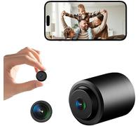 Mini caméra de sécurité, 1080p Bluetooth et sans fil WiFi caméra de sécurité intérieur/extérieur avec enregistrement WiFi à distance, mini détection de mouvement discrète, vision nocturne, point