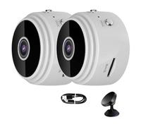 Mini Caméra de Sécurité Magnétique, Caméra de Sécurité 360, Mini Caméra de Sécurité Sans Fil, Mini Caméra Magnétique Cachée pour la Maison, Nanny Cam pour la Sécurité à Domicile, Contrôle par