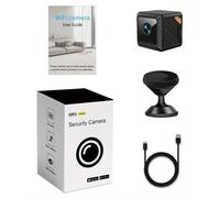 Mini caméra de sécurité, vidéo 1080p, vision nocturne, blanche