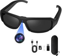 Mini Caméra Espion Cachée Portable,16 Go Camera Lunette Espion de Soleil