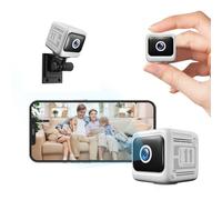 Mini caméra espion cachée sans fil 4K HD, alimentée par piles, pour intérieur et extérieur, détection de mouvement PIR et vision nocturne 0 lux, stockage Cloud/SD, vue en direct pour 4 utilisateurs