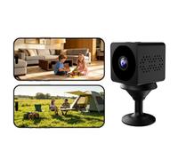 Mini Camera Espion Sans Fil, 4K Camera Surveillance avec Vision Nocturne | Vision Nocturne, Détection de Mouvement, Fixation Magnétique/Adhésive/ Vis, pour Maison/Voyage, Noir