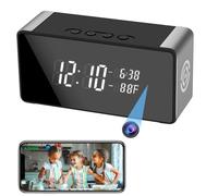 Mini Caméra Espion sans fil avec Horloge 4K WiFi Discrète Spy Nanny Cam | 2.4G/5G, Détection de Mouvement, Alarme sur Téléphone, Vision Nocturne pour la Sécurité de la Maison, Bureau