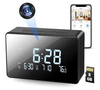 Mini Caméra Montre iUni IP61, Wi-Fi, 8 Go, Full HD, Vision nocturne, Thermomètre intérieur