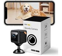 Mini Caméra Surveillance 4K Ultra HD, Grand Angle 140°, Compatible SD 256 Go (Non Incluse), Stockage Cloud, Détection Mouvement