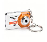 Mini Caméra Vidéo HD, Enregistreur Vidéo USB Porte-clés avec Détection de Mouvement, 32 Go de Mémoire, Caméra de Poche pour Surveillance, (Orange)