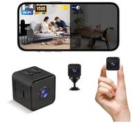 Mini Camera WiFi 1080P Mini Caméra de Surveillance Interieur sans Fil Vision Nocturne Détection de Mouvement Enregistrement