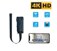 Mini caméra WiFi 4K HD nouvellement améliorée, prise en charge de la visualisation à distance, détection de mouvement, caméra de style nounou domestique DIY 90 degree camera