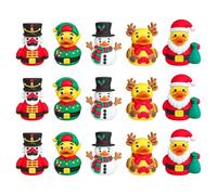 Mini Canards de Noël 15 Pièces Petits Cadeaux Miniatures pour Bas de Noël | Mini figurines de canards de Noël Pour l'Avent, la Croisière, les , le Bain, l'Anniversaire, les Fêtes, Soirées, Thanksg