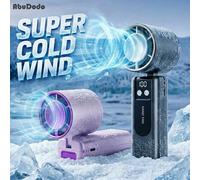 Mini canon à air 3-en-1 amélioré haute vitesse, ventilateur de climatiseur à vitesse variable sans paliers 199 vitesses, USB/TYPE-C, ventilateur de refroidissement à grande capacité de batterie, affic