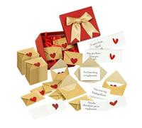 Mini cartes de vœux en forme de cœur - Ensemble de cartes de Saint-Valentin 60 pièces, enveloppes DIY autocollants | Le design décoratif permet d'envoyer régulièrement des messages personnels