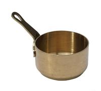 Mini casserole à sauce avec long manche en acier inoxydable, antiadhésive, pour condiments, sauces, lait, pour la maison et la cuisine (doré, 60 ml)