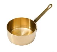 Mini casserole à sauce avec long manche en acier inoxydable, antiadhésive, pour condiments, sauces, lait, pour la maison et la cuisine (doré (100 ml)