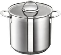 Mini-casserole multifonction Little Lilly avec panier vapeur Schulte-Ufer, petite casserole, acier inoxydable 18/10, verre, Ø 18 cm, 4 L, 64068-18