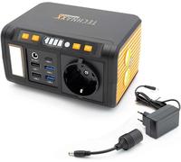 Mini centrale électrique portable de 74 Wh, 80 W, avec prise 230 V, USB-C PD 18 W, 4 ports USB-A QC3.0, sortie DC, LED, compatible avec la recharge solaire, générateur pour camping et alimentation de
