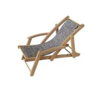 Mini chaise de plage - Tiny Wooden Lounge Chair | Meubles miniatures de maison de | Chaises de salon miniature en bois, petit modèle de chaise longue pour bibliothèque, bureau, meubles