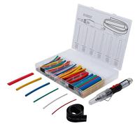 Mini Chalumeau avec Assortiment de 162 Gaines Thermo-Rétractables Colorées - Allumage Piézoélectrique - Précision - D-Work