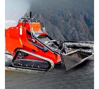 Mini chargeuse compacte pour l'aménagement paysager et la manutention de | Machine de travail hydraulique compacte pour les cours, les fermes, les chantiers de construction, le nivellement