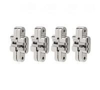 Mini charnière cachée croisée en alliage de Zinc, charnière Invisible pivotante à 180 degrés pour boîte à bijoux, connecteur de porte pliante, ensemble de 4 pièces