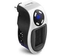 TROTEC Mini-chauffage pour prise murale TFC 1 E | Chauffage de 500 watts | 2 vitesses de ventilation | Fonction d'horloge (1-12 heures) | 10 m²/25 m³ max.