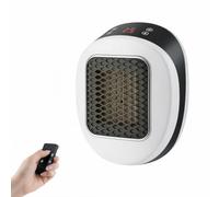 Mini Chauffe-air Électrique Socket, Fancysky 600W PTC Mini Heater, Chauffage Soufflant, Radiateur, Protection Contre Surchauffe, pour le Camping, la Chambre à Coucher, Appartement, Tentes, Voyages