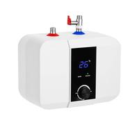 Mini chauffe-eau électrique 6 litres sous table, chauffe-eau 1500 W avec | Eau chaude pour cuisine et évier en 15-30 minutes : mini chauffe-eau 6L, réservoir intérieur en acier inoxydable, LED