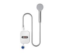 Mini Chauffe-Eau Électrique Instantané 3500W Avec Pomme de Douche 220v | Chauffe-Eau Électrique Sans Réservoir Avec Affichage Numérique Lcd, Pour Salle De Bain, Cuisine