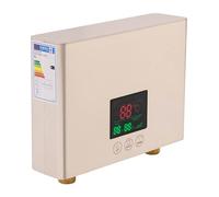 Mini chauffe-eau instantané - 3000 W - 220 V - Pour salle de bain - Sans réservoir - Avec télécommande et affichage numérique LED - Panneau de commande 30 à 55 °C - Contrôle de la température pour