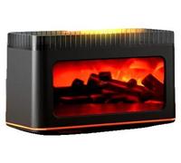 Mini-cheminée diffuseur d'arômes, humidification d'intérieur, éclairage coloré, noir