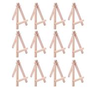 Mini Chevalet D'exposition En Bois Naturel, Support De Trépied Pour Exposer De Petites Toiles Et Photos, 5 Pouces, Pack De 12