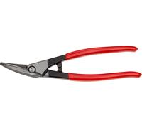 Mini cisaille à tôle STUBAI isolée PVC, droite – 200 mm – trempée par induction 60–62 HRC – coupes courbes et coupes continues – cisaille à tôle professionnelle avec poignée antidérapante