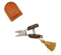 Mini-ciseaux en acier et en cuir, 1 pièce, pour travaux manuels
