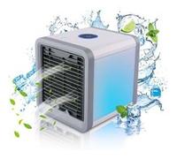 Mini Climatisateur Portable Rechargeable USB - Ventilateur USB - Reservoir d'Eau - 7 couleurs - Rafraichisseur d'Air Mobile - Deshumidificateur d'Air Blanc G