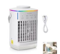 Mini Climatiseur Glacon,2026 Nouveau Portable Ventilateur Avec Glacon,Climatiseur Mobile Mini Air Cooler Avec Bac À Glaçons,Maison Et Bureau