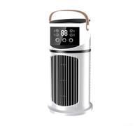 Mini climatiseur portable 4 modes de refroidissement ventilateur sommeil sec silencieux affichage LED pour petites pièces bureau bureau blanc 29,5 x 15 x 15 cm