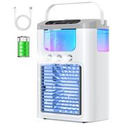 Mini climatiseur portable avec ventilateur et batterie 1200 mAh, réservoir d'eau de 600 ml. Idéal pour le camping. ASPIRATEUR BALAI