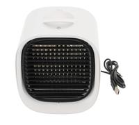 Mini climatiseur portable- Refroidissement rapide à eau, 3 vitesses, USB - Pour bureau, chambre et camping - Blanc