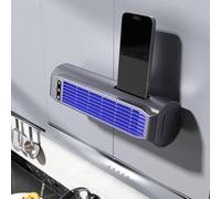 Mini climatiseur portable, ventilateur de climatiseur 3 vitesses sur pied/mural/bureau, ventilateur de refroidissement rechargeable par USB pour la maison/bureau/dortoir/camping-car, gris, déc