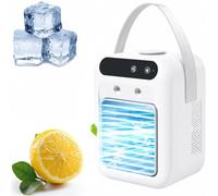 Mini Climatiseur Portable, Ventilateur Rafraîchissant Personnel de Bureau Maniable, Réservoir d’eau grande contenance 500ml, Ventilateur brumisateur silencieux pour bureaux, voitures