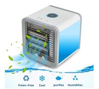 Mini climatiseur USB - Refroidisseur d'air portable - 3 vitesses - 750ml - 6 couleurs