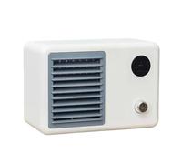 Mini Climatiseur Ventilateur De Refroidissement Par Eau Humidificateur Refroidisseur D'air 7 Couleurs Lumière Ventilateurs FraîCheur Longue DuréE(White)