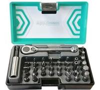 mini cliquet 1/4 et jeu de 30 embouts de vissage 1/4 - coffret 33 pcs - Oc-pro G