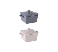 Table Passion - Mini cocotte carré 13 cm en grès (lot de 2)